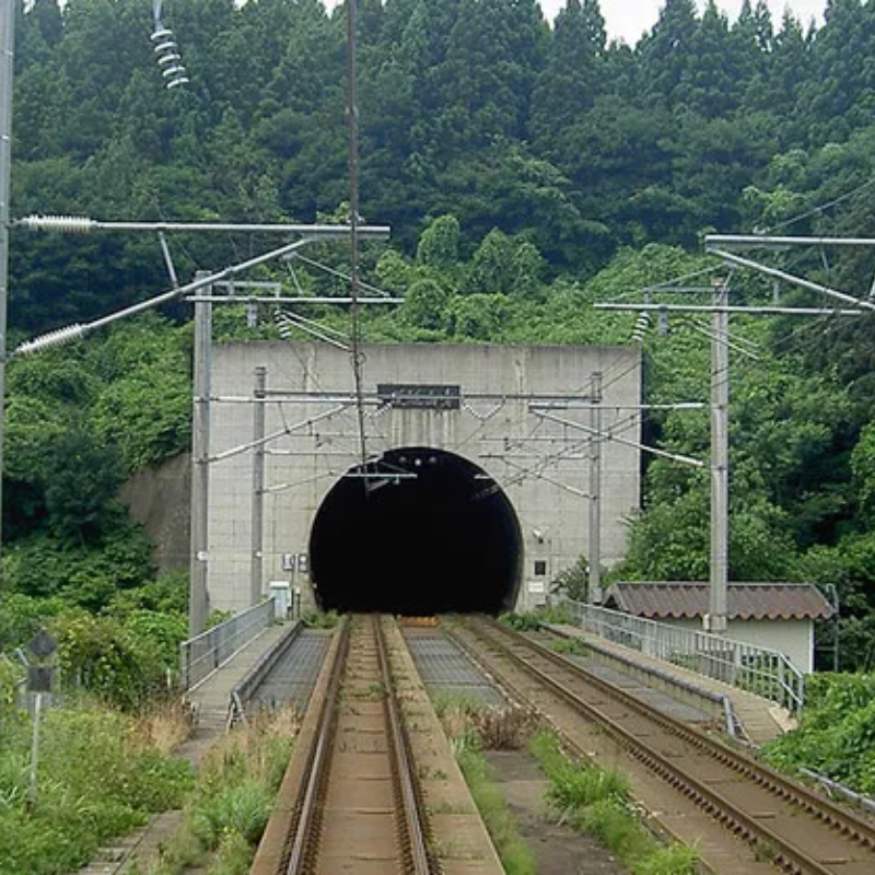 A long underwater tunnel connecting Japanese areas