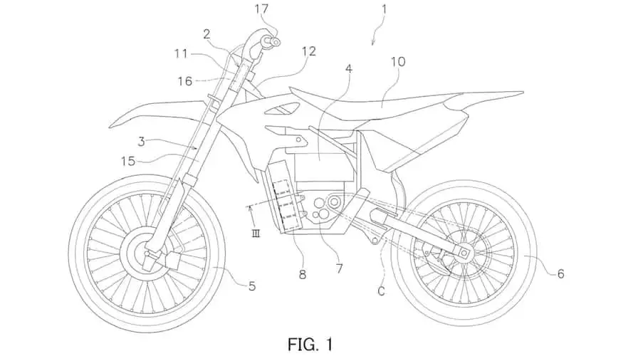 Yamaha inova com patente de moto elétrica para motocross